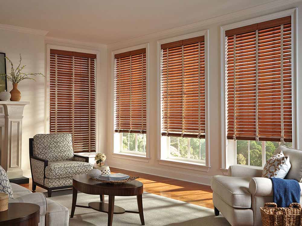 faux wood window shades